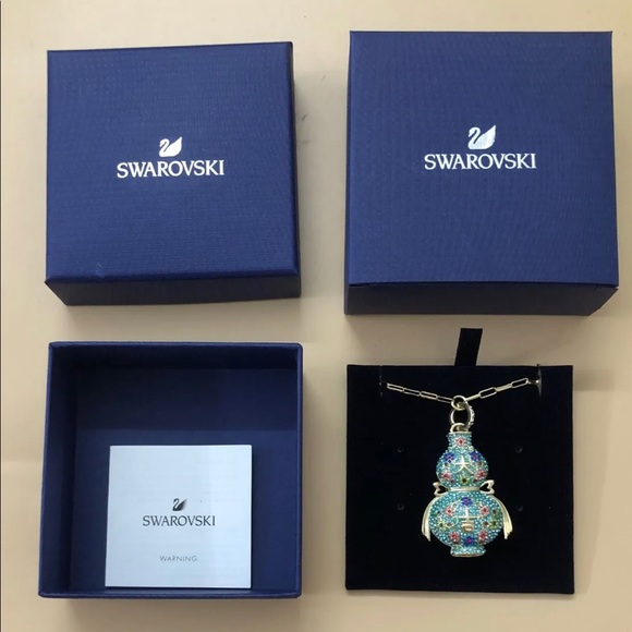 Rare Authentic Swarovski 🧧🎊🎁Chinese Good Fortune Vase Pendent - Picture 1 of 8